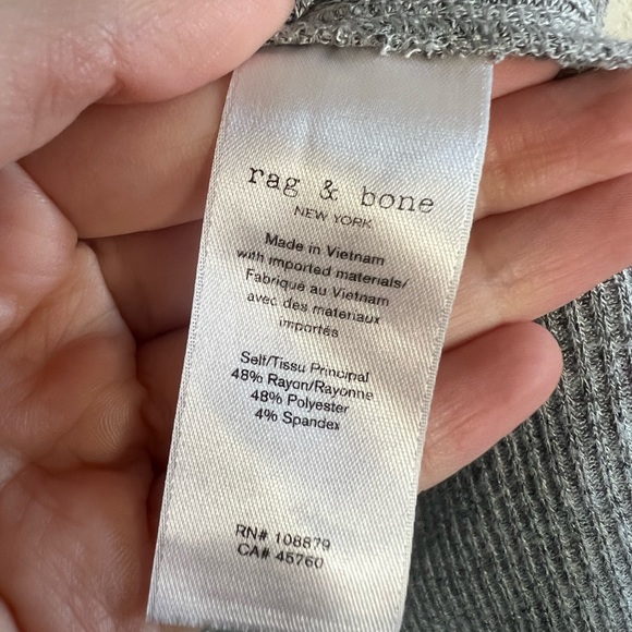 Rag and bone sold out knit grey ribbed button down. - Picture 7 of 8